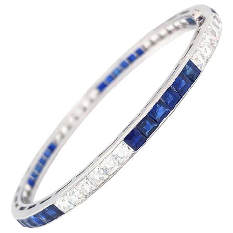 1920s tiffany replica diamond and sapphire|TIFFANY & CO.: A PLATINUM, SAPPHIRE AND DIAMOND BRACELET, CIRCA 1920.